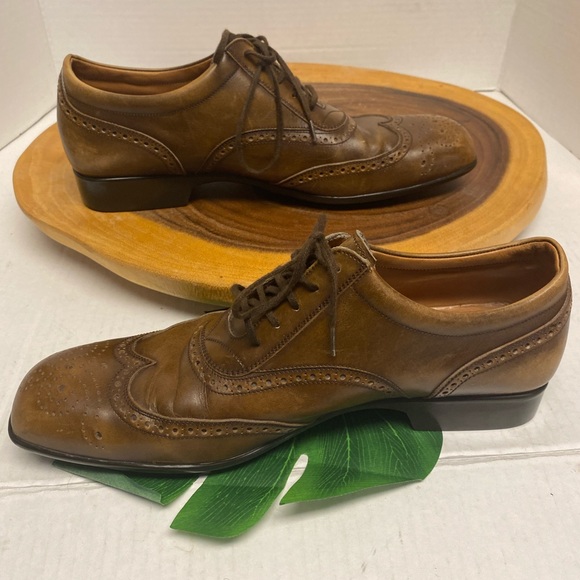 J.M. Westin Aged Leather Wingtip Laced Oxfords - Picture 2 of 11